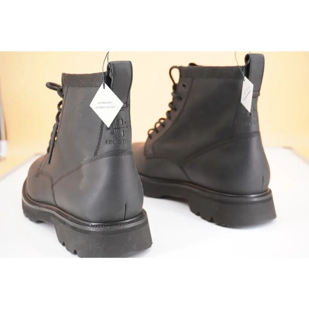 Cole Haan American Classic Waterproof Plain Toe Boot Leather SZ 11 New Lace Up